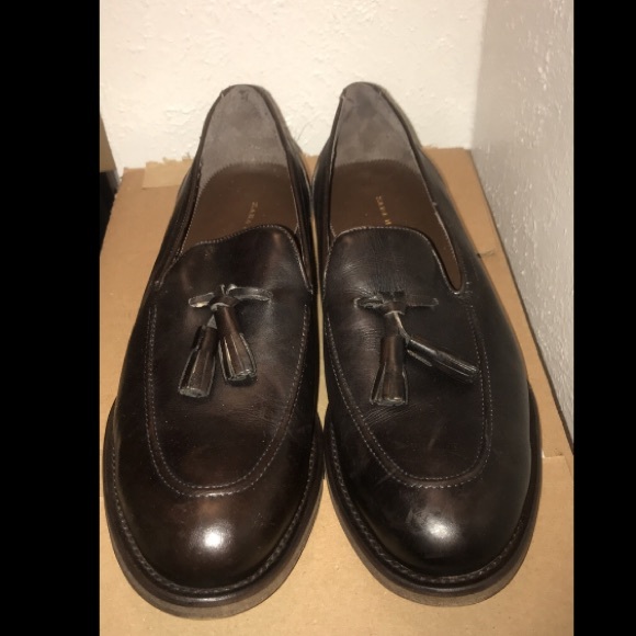 Zara Shoes Brown Zara Slip On Dress Shoes With Tassels Poshmark